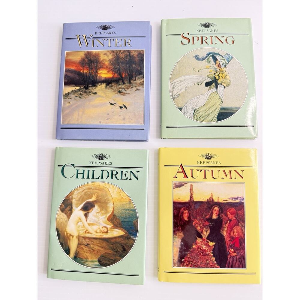 Vintage 1995 KEEPSAKES Books X 4 Spring Autumn Winter Children Anthology Poem
